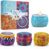 Scented Candles Set 4 Pack - 2.5 oz Jar Candle Gift for Home Decor