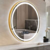 Smart LED Advanced Mirror (80x80cm) - Human Body Sensor, Bluetooth, Touch Control Buttons, 3 Colors Dimmable Lights, Defogging, Time, Date & Temperature Display - Image 2